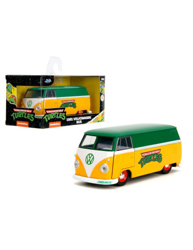 Jada Toys VW Bus TMNT 1961 - Modelo Metal 1:32 Detallado