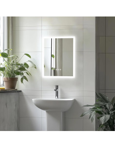 Espejo de Baño Iluminado LED LUVODI 50.8x40.6 cm Anti-vaho 2