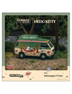 Modelo de Coche Tarmac Works VW T3 Camper Van 1:64 Beige Verde