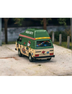 Modelo de Coche Tarmac Works VW T3 Camper Van 1:64 Beige Verde 2