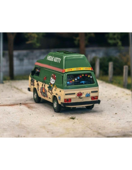 Modelo de Coche Tarmac Works VW T3 Camper Van 1:64 Beige Verde
