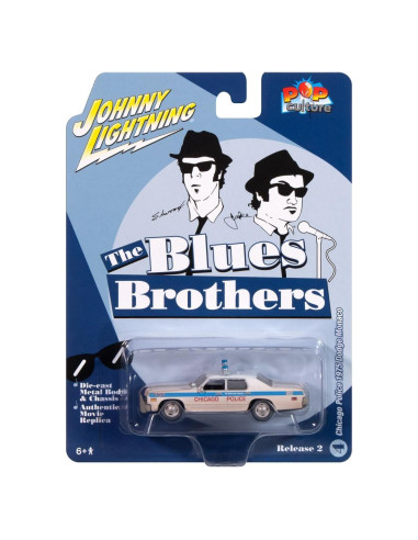 Johnny Lightning 1975 Dodge Monaco Policía Chicago 1:64