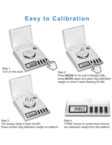 Báscula Digital Fuzion KD-50, 50g/0.001g, Joyería y Medicina
