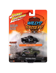 Set de Autos a Escala 1:64 Johnny Lightning Willys 1941 y 1933
