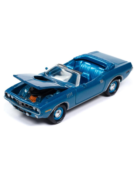 Coche Diecast Johnny Lightning 1971 Plymouth Barracuda Azul Coche Diecast Johnny Lightning 1971 Plymouth Barracuda Azul