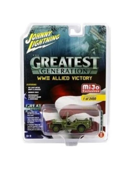 Johnny Lightning Willys MB Jeep Diecast 1:64 WWII Detalle Real