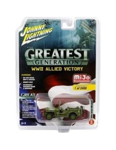 Johnny Lightning Willys MB Jeep Diecast 1:64 WWII Detalle Real