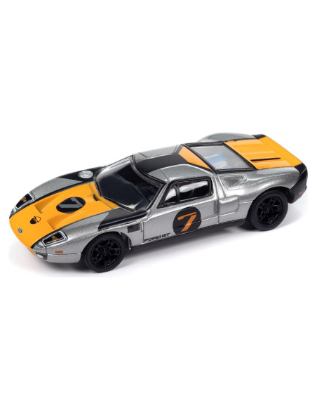 Coche Diecast Johnny Lightning Ford GT 2005 Gris 1:64