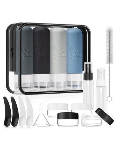 Juego de Botellas de Silicona 18 Piezas JBYAMUS A Prueba de Fugas