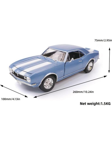Chevrolet Camaro Z28 1967 a Escala 1:18 Diecast Azul