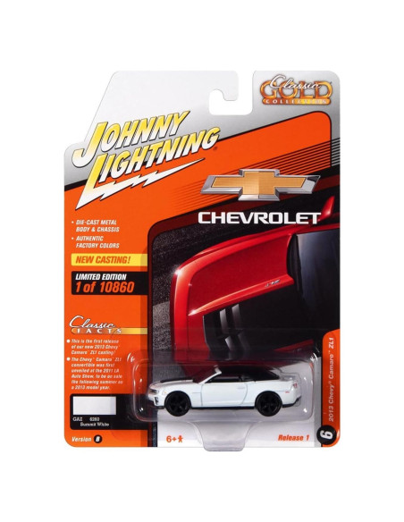 Coche Diecast Johnny Lightning Chevrolet Camaro ZL1 Blanco