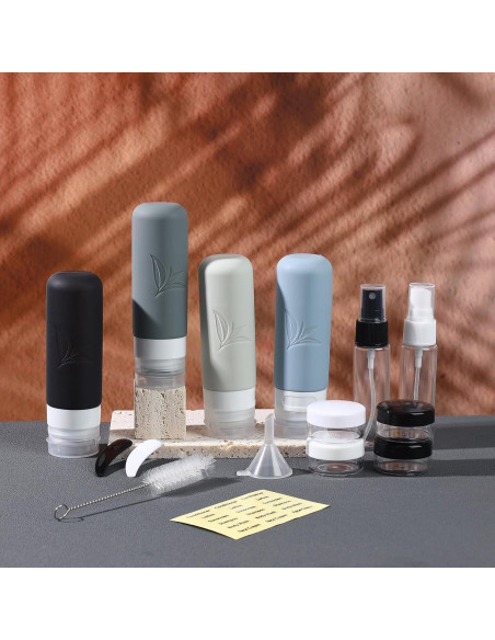 Juego de Botellas de Silicona 18 Piezas JBYAMUS A Prueba de Fugas