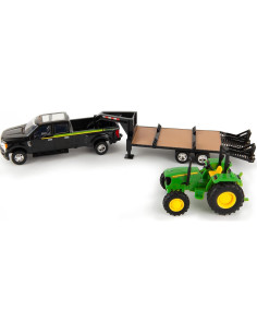 Conjunto de Juguetes ERTL Ford F350 y Tractor John Deere 5075E 2