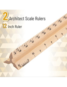 Regla de Escala Arquitectónica Mr. Pen 30.48 cm - Paquete de 2 2