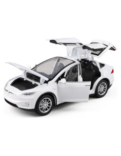 Modelo de Coche Diecast Tesla Model X JIAYEMODEL 21.1 cm