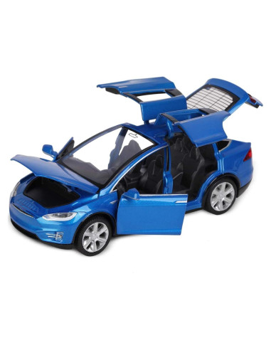 Coche Diecast Modelo X90 Azul 1:32 con Luces y Música