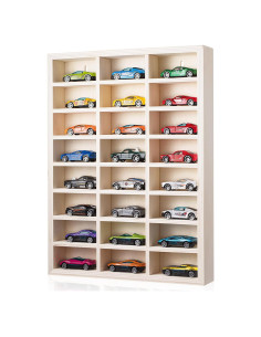 Estante de Exhibición de Coches de Juguete 24 Compartimentos Madera