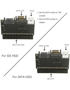 Adaptador Reversible PATA a SATA CY-SA-101 100/133 7 Pines 2