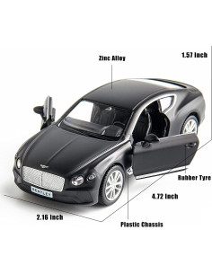 Coche de Juguete RMZ City Bentley Continental GT 1:36 Negro 2