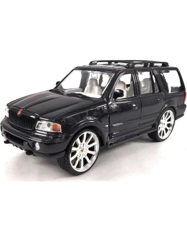 Coche Diecast 1/24 Motormax Navigator 1998 Negro Metálico