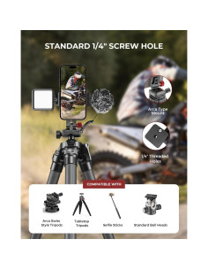 Soporte de trípode UBeesize para teléfono 360 con zapatas frías 2