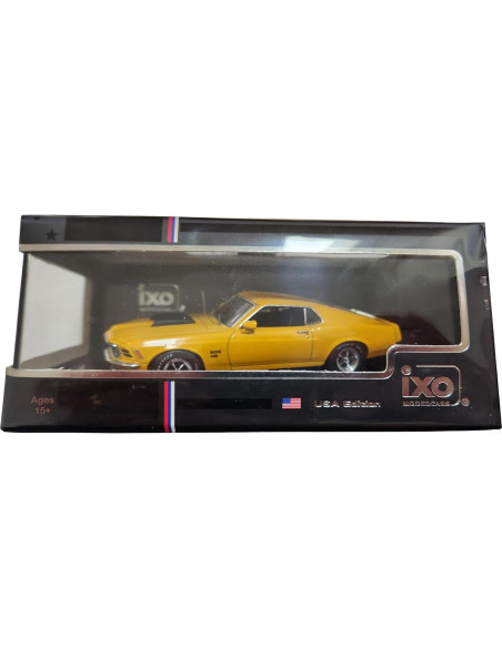 Modelo de Coche IXO Boss Mustang 429 1970 Escala 1:43 Amarillo