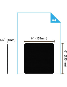 Alfombrilla de Ratón Audimi Negra 15.24x15.24 cm Ultra Gruesa 2