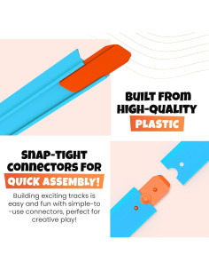 Conjunto de Pista Hot Wheels 86 Piezas 12 Metros Azul 2