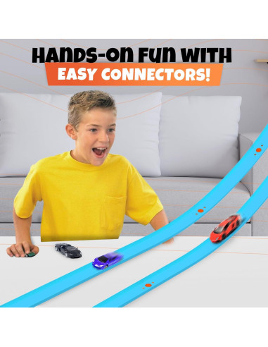 Conjunto de Pista Hot Wheels 86 Piezas 12 Metros Azul