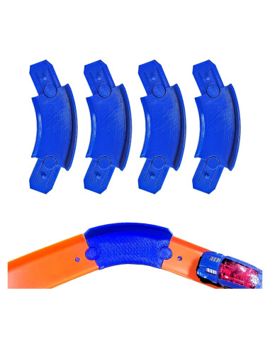 Conector Curva 45 Grados K TOMOTO para Pista Hot Wheels - Set de 4