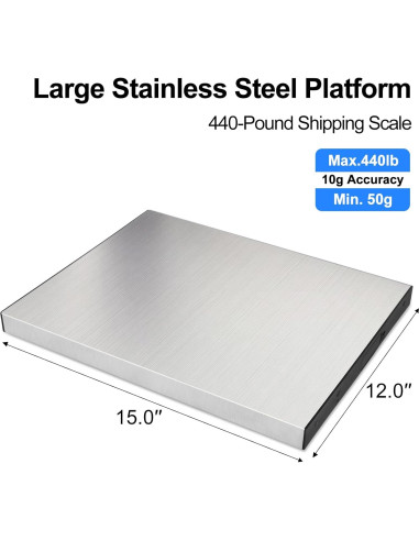 Balanza de Envío THINKSCALE 200kg Acero Inoxidable LCD Inalámbrica