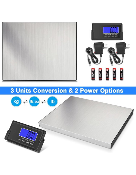 Balanza de Envío THINKSCALE 200kg Acero Inoxidable LCD Inalámbrica