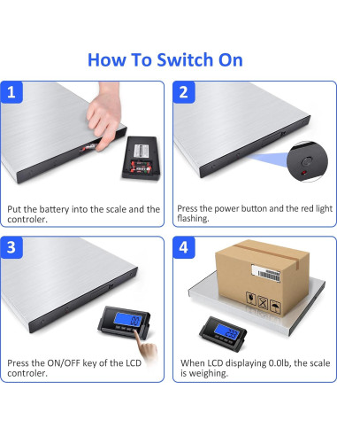 Balanza de Envío THINKSCALE 200kg Acero Inoxidable LCD Inalámbrica