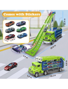 Camión Transportador de Autos ShyLizard con Pista Plegable 0.85m 2