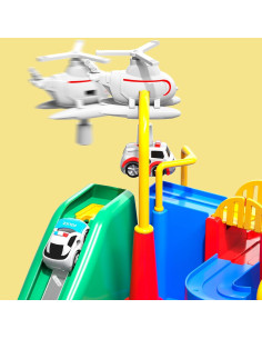 Set de Pista de Carreras JUKUDAHU con 3 Coches para Niños 3-6 Años 2