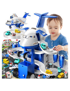 Juguete de avión de transporte MSKOLER con coches y garaje