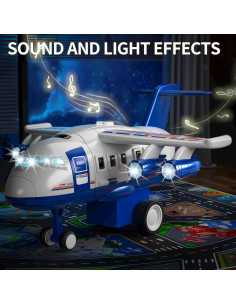 Juguete de avión de transporte MSKOLER con coches y garaje 2