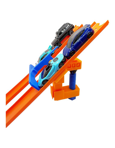 Puerta de Inicio Doble Lila Layers para Hot Wheels - Naranja/Azul