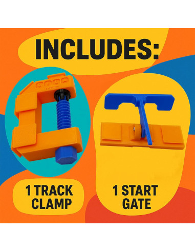 Puerta de Inicio Doble Lila Layers para Hot Wheels - Naranja/Azul