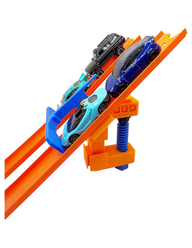 Puerta de Inicio Doble Lila Layers para Hot Wheels - Naranja/Azul