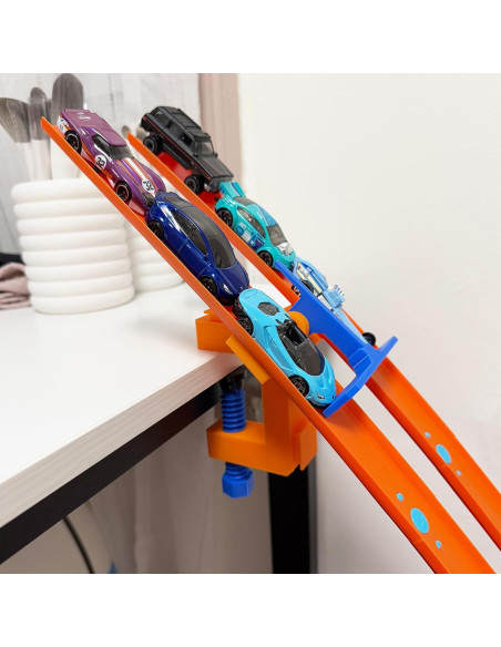 Puerta de Inicio Doble Lila Layers para Hot Wheels - Naranja/Azul Puerta de Inicio Doble Lila Layers para Hot Wheels - Naranja/Azul