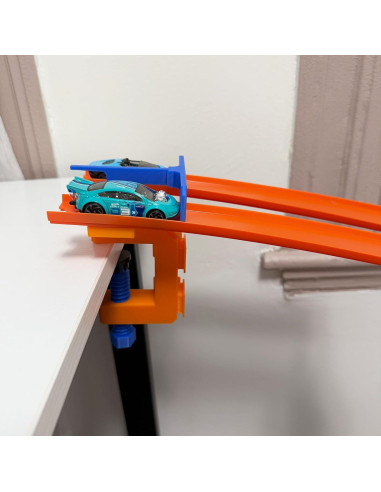 Puerta de Inicio Doble Lila Layers para Hot Wheels - Naranja/Azul