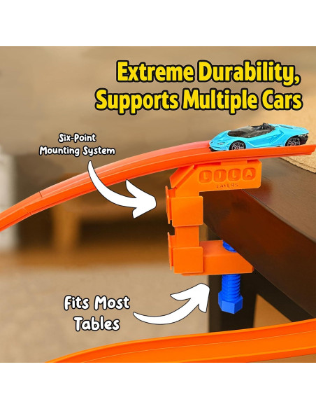 Puerta de Inicio Doble Lila Layers para Hot Wheels - Naranja/Azul Puerta de Inicio Doble Lila Layers para Hot Wheels - Naranja/Azul