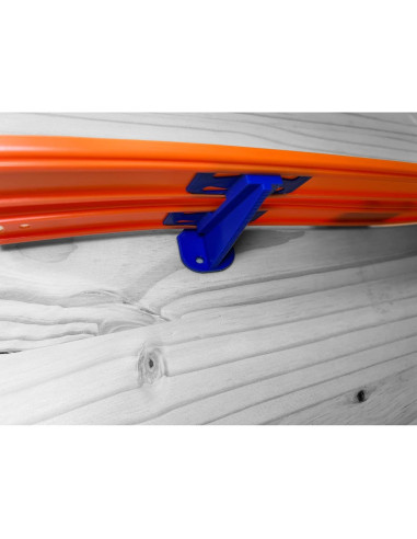 Soporte de Pared para Pistas Hot Wheels - 2 Carriles Azul