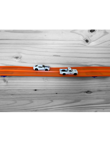 Soporte de Pared para Pistas Hot Wheels - 2 Carriles Azul