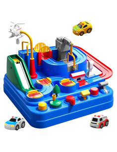 Pista de Carreras TEMI con 3 Carros para Niños 3 a 7 Años