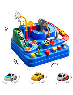 Pista de Carreras TEMI con 3 Carros para Niños 3 a 7 Años 2
