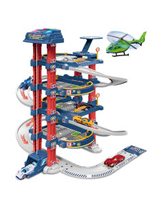 Conjunto de Garaje de Juguete DUYOYU con Elevador y 6 Vehículos