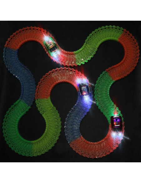 Coches de Pista LED Camel Home 4 Pack Brillan en la Oscuridad