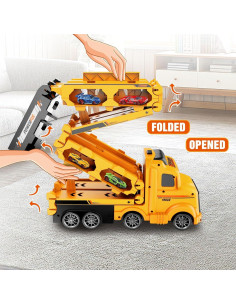 Camión Transportador Veslier con Pista de Carreras 3 Capas 2